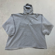 J- Vintage 90s Nike Embroidered Swoosh Grey Hoodie - L
