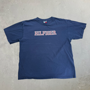 J- Vintage Tommy Hilfiger Text Made In USA Tee - L