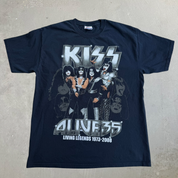J- Vintage '08 Kiss Alive 35 Living Legends Tour Graphic Tee - L