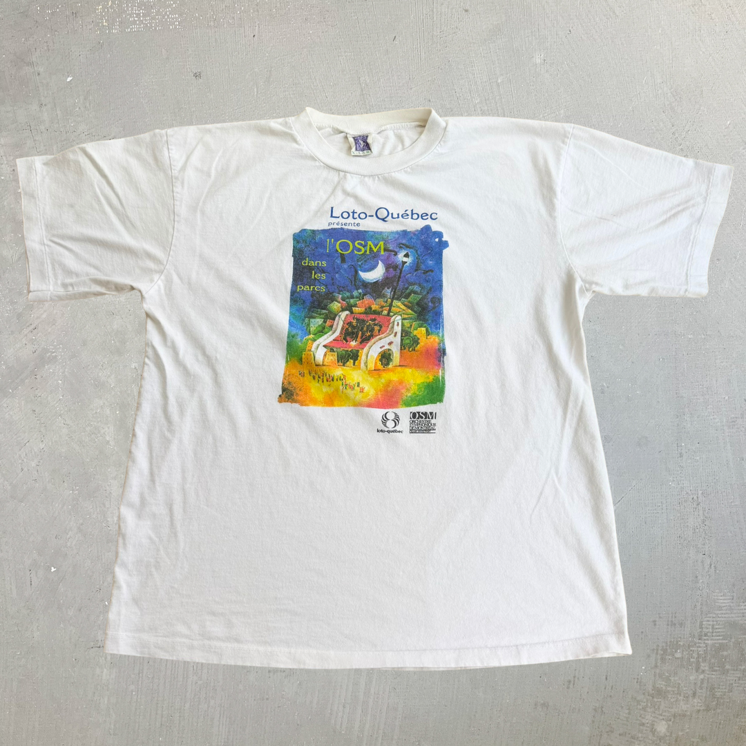 J- Vintage Loto-Quebec Montreal Symphonic Orchestra In The Park Graphic Single Stitch Tee - XL