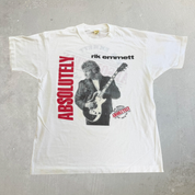 J- Vintage '91 Rik Emmett Absolutely On Tour Picture Made In USA Single Stitch Tee - XL
