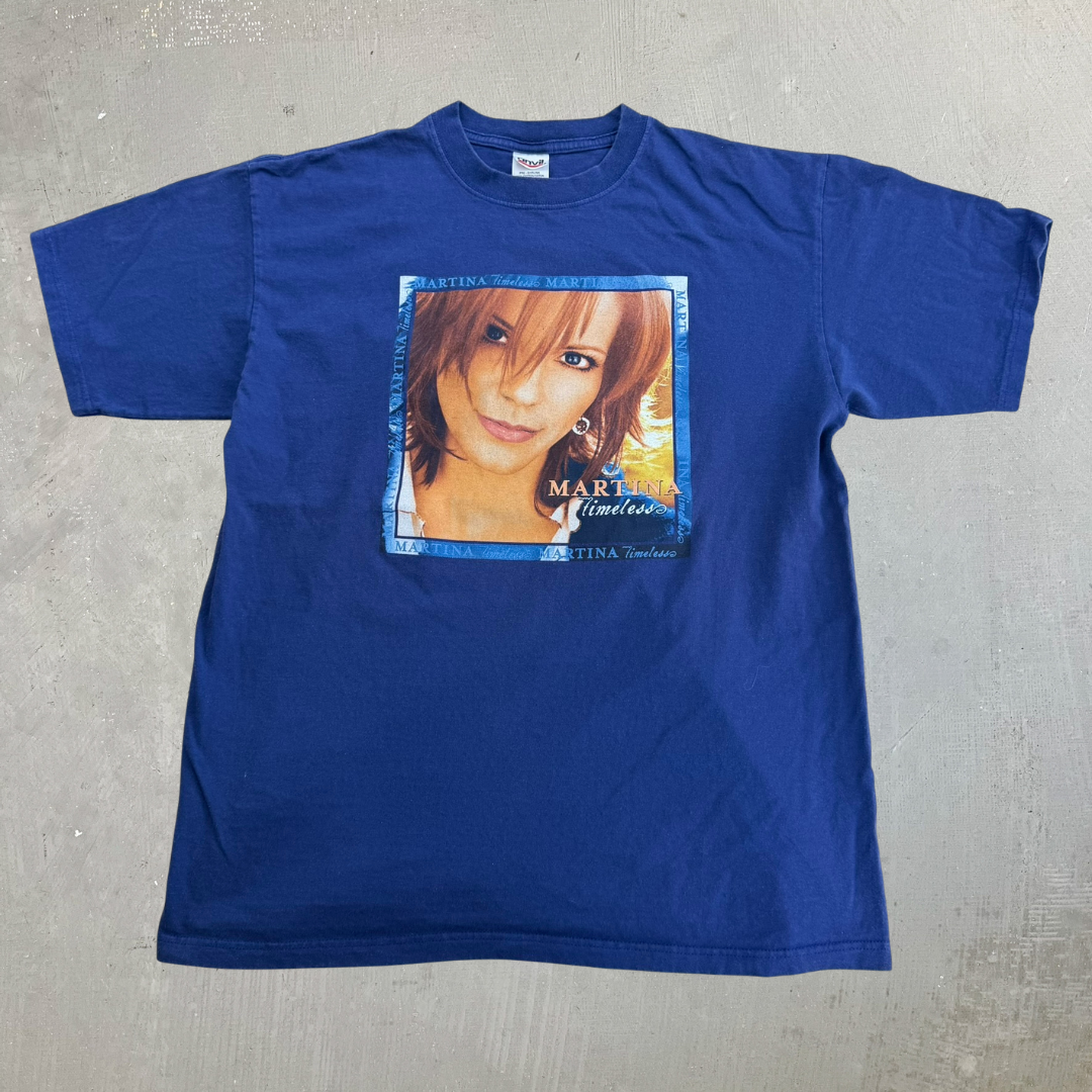 J- Vintage '06 Martina McBride Timeless Tour Picture Graphic Red Anvil Tag Tee - L