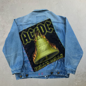 J- HOM AC/DC Hells Bell Reworked Denim Jacket - M