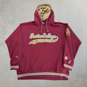 J- Vintage Starter Boston College Chenille Embroidered Text Hoodie - L