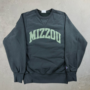 J- Vintage Champion Reverse Weave Mizzou Text Crewneck - S