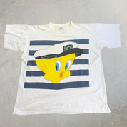J- Vintage '94 Looney Tunes Captain Tweedy Bird Graphic Single Stitch Tee - 2XL