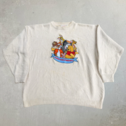 J- Vintage Disney Pooh & Friends Embroidered Knit Sweater - 3XL