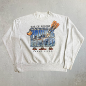J- Vintage 90s Rogue River Life Is Short Paddle Hard Graphic Made In USA Crewneck - L