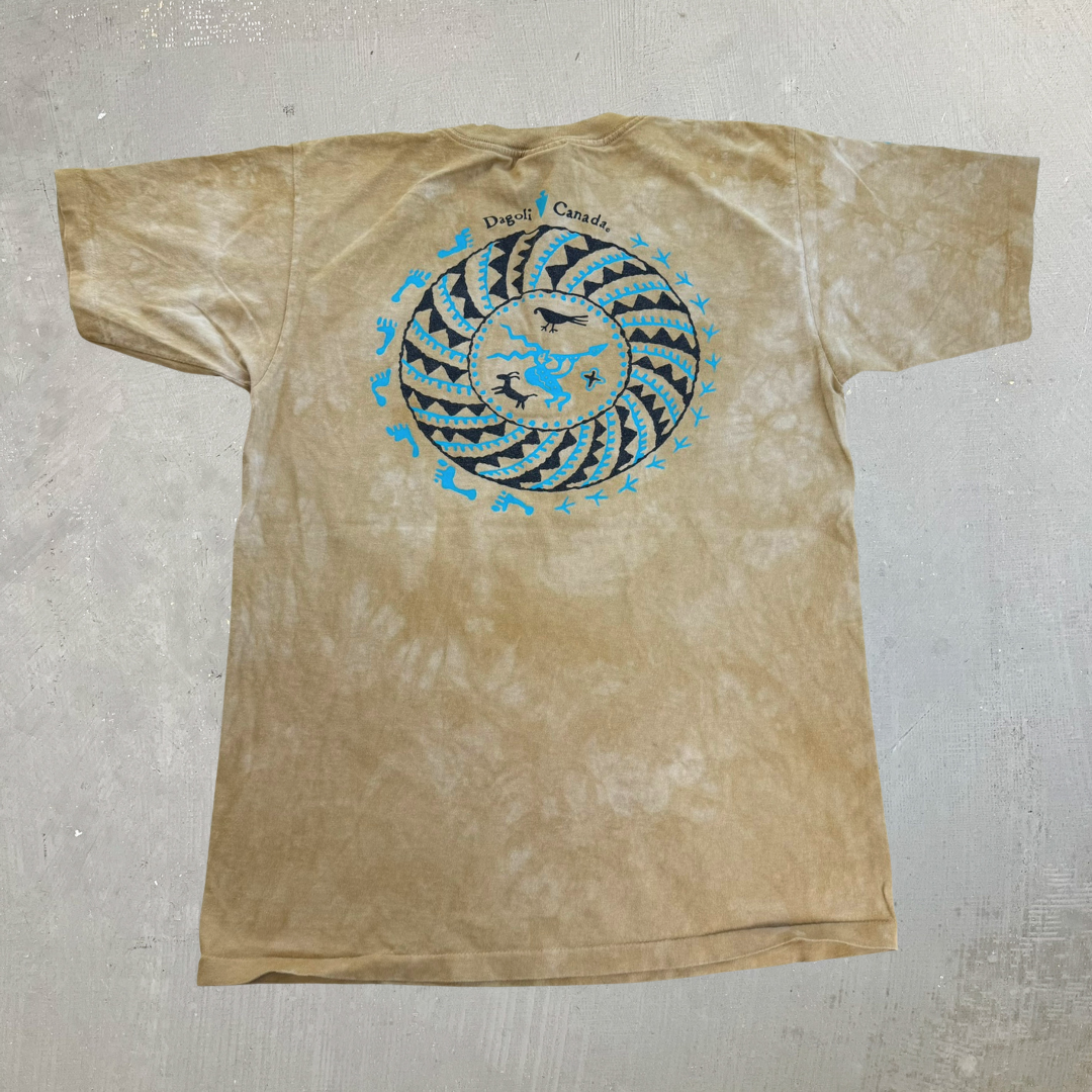 J- Vintage Vancouver Ancient Cave Art Rainmaker Jumbo Print Single Stitch Tee - M