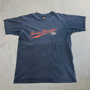 J- Vintage '97 Harley Davidson Bellingham Wa. Map Graphic Made In USA Tee - L