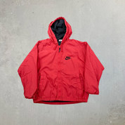 F- Vintage 90s Nike Text & Swoosh Zip Up Lightweight Jacket