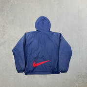 F- Vintage '90s Nike Embroidered Swoosh Zip Up Windbreaker