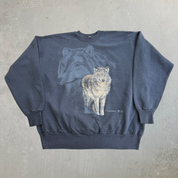 J- Vintage '95 Creston BC Wolf Graphic Crewneck - XL