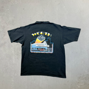 F- Vintage '98 Harley Davidson Kansas City Made In USA Single Stitch Henley Tee