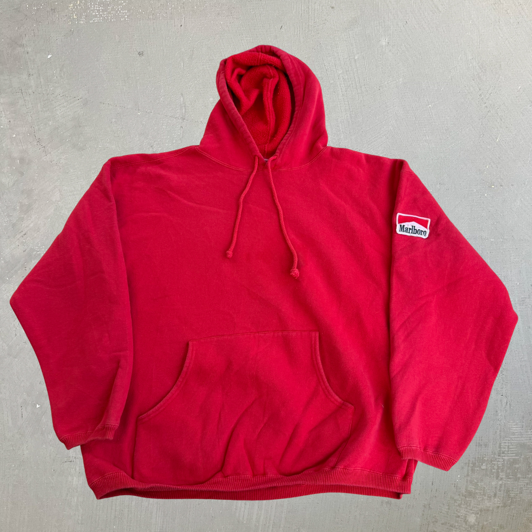 J- Vintage 90s Marlboro Country Store Embroidered Logo Hoodie - XL