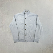 F- Vintage Abercrombie & Fitch Fur Lined Zip Up Sweatshirt Jacket