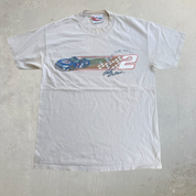 J- Vintage 00s Nascar Rusty Wallace Committed Excellence Picture Graphic Tee - M