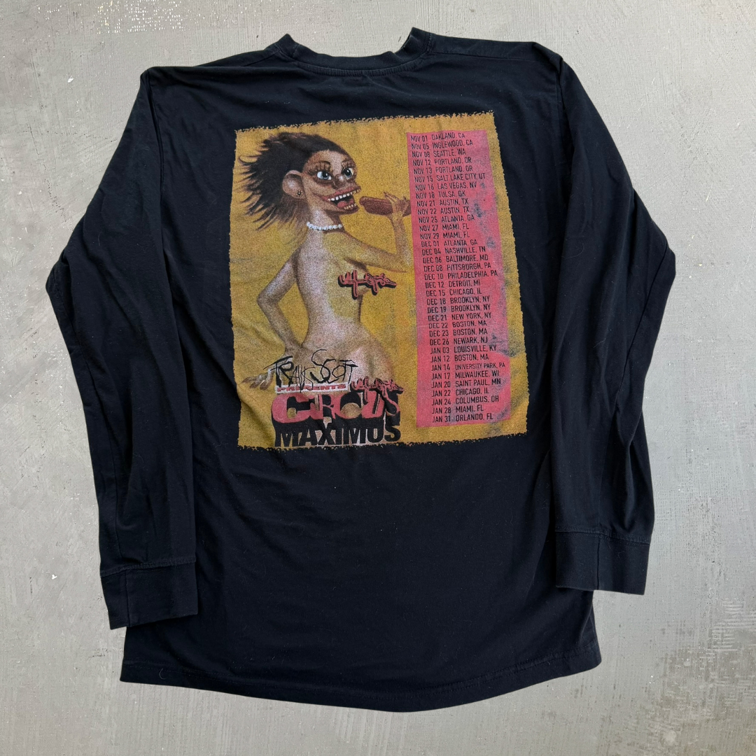 J- '23 Travis Scott Circus Maximus Tour Picture Graphic Long Sleeve Tee - L