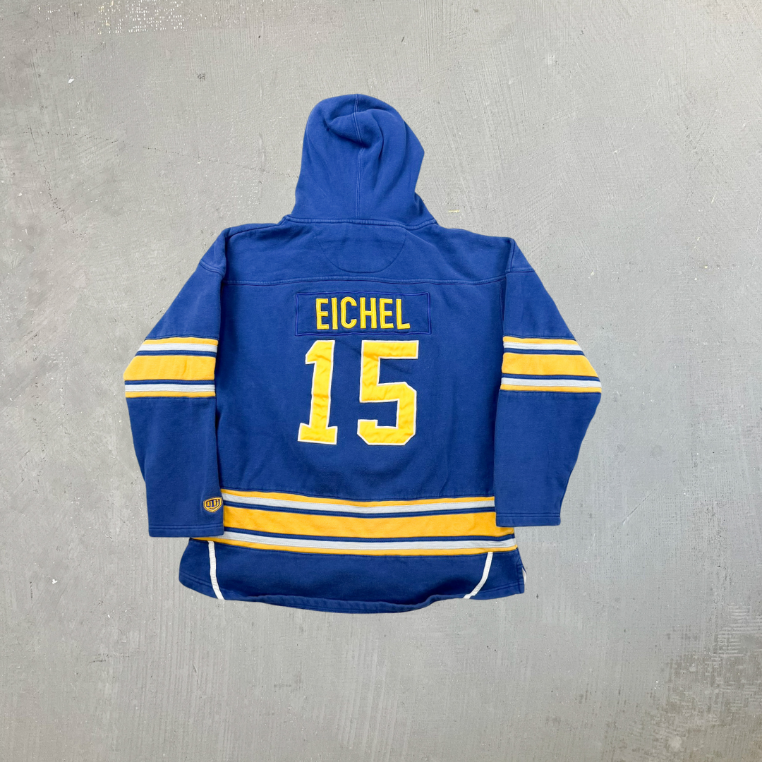 F- Buffalo Sabers Jack Eichel NHL Old Time Hockey Jersey Style Hoodie
