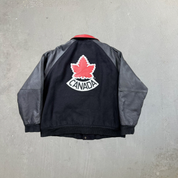 F- Vintage Hockey Canada Nike Snap Button Varsity Jacket