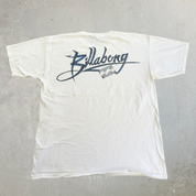 J- Vintage Billabong Logo Text Graphic Tee - L