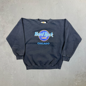 F- Vintage Hard Rock Cafe Chicago Made In USA Crewneck