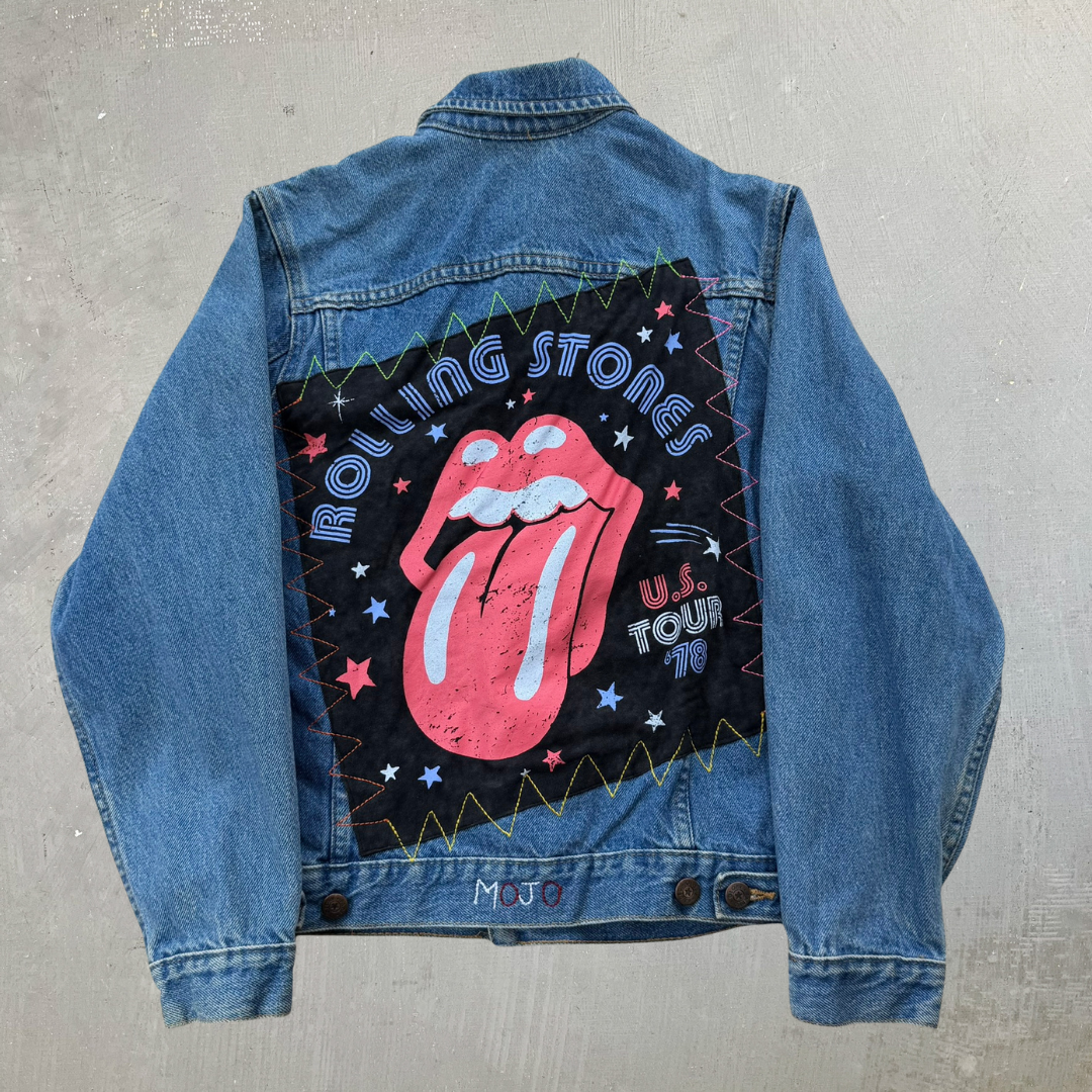 J- HOM Rolling Stones US Tour Reworked Denim Jacket - Youth XL