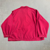 Vintage Eddie Bauer Embroidered Logo Red Harrington Lightweight Jacket - L