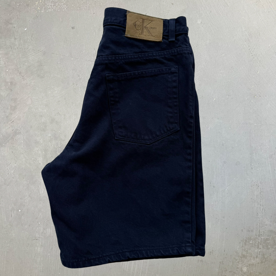 J- Vintage Calvin Klein Black Denim Jorts - 32 waist 8.5 inseam