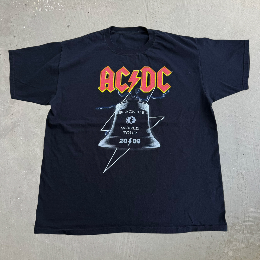 J- Vintage '09 AC/DC Black Ice World Tour Graphic Tee - XL