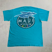 J- Vintage Maui & Sons Logo Graphic Made In USA Single Stitch Tee - L