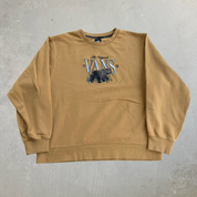 J- Vans Embroidered Bear & Text Graphic Crewneck - M