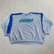 J- Vintage 90s Seattle Seahawks NFL Lee Embroidered Logo Crewneck - XL