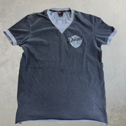 J- Vintage Diesel Embroidered Text Inside Out Tee - XL