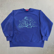 J- Supreme FW21 Cat Rolling Dice Embroidered Graphic Crewneck - L