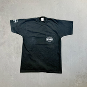 F- Vintage Harley Davidson Ft Wayne Indiana Made In USA Single Stitch Pocket Tee