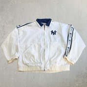J- Vintage New York Yankees MLB Pro Player Zip Up Lightweight Jacket - M (fits L)