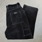 Vintage Sean John Velour Black Carpenter Pants - 2XL (Measures 36x30)