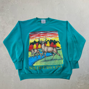 J-  Vintage South Carolina Deer Graphic Made In USA Crewneck - XL