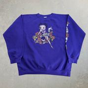 J- Vintage Betty Boop Graphic & Text Crewneck - XL