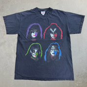 Vintage Bootleg Kiss Characters Graphic Tee - M