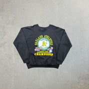 F- Vintage '98 Oakland Athletics AL Champions MLB Made In USA Crewneck