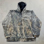 J- Vintage Winchester Reversible Real Tree Camo Zip Up Hoodie - XL