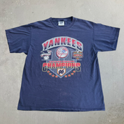 J- Vintage '96 New York Yankees MLB Eastern Division Champs Graphic Lee Tee - XL