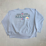 J- Vintage '06 Pittsburgh Steelers Super Bowl 40 NFL Graphic Crewneck - XL