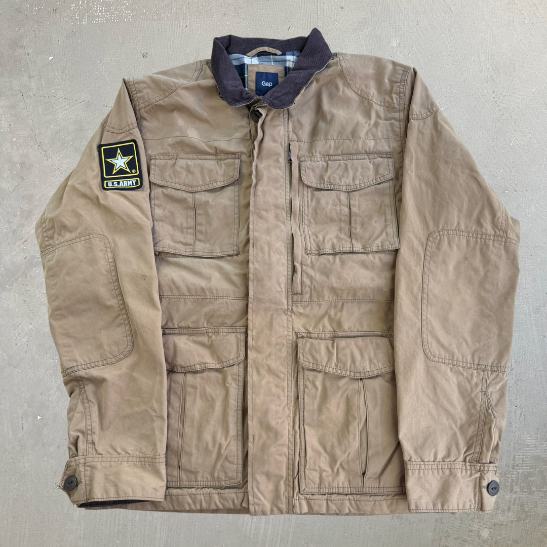 Vintage Gap Flannel Lined Canvas Chore Jacket - M