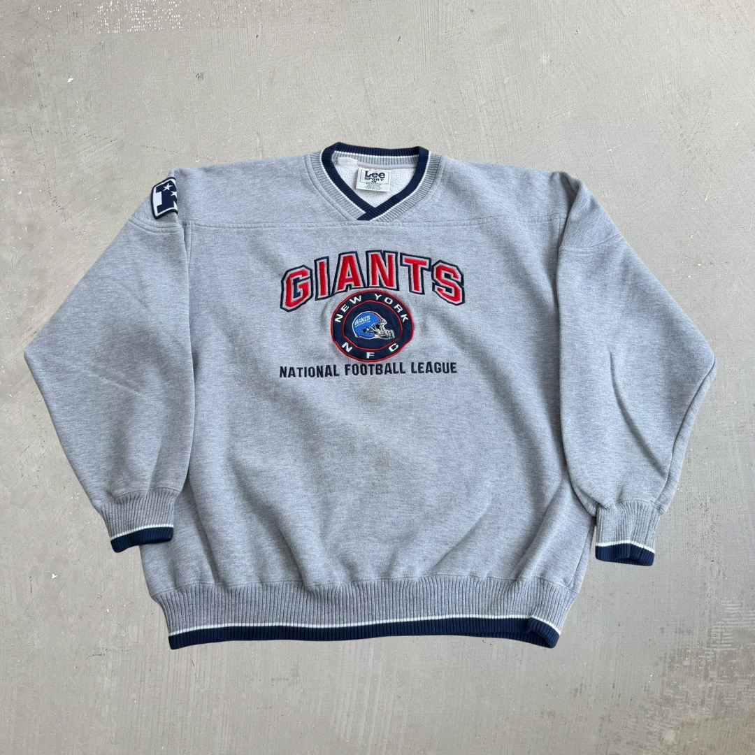 J- Vintage 90s New York Giants NFL Lee Embroidered Logo Crewneck - L