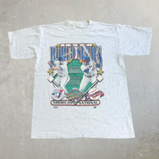 J- Vintage '92 MLB Blue Jays Vs Braves World Series Graphic Single Stitch Tee - L