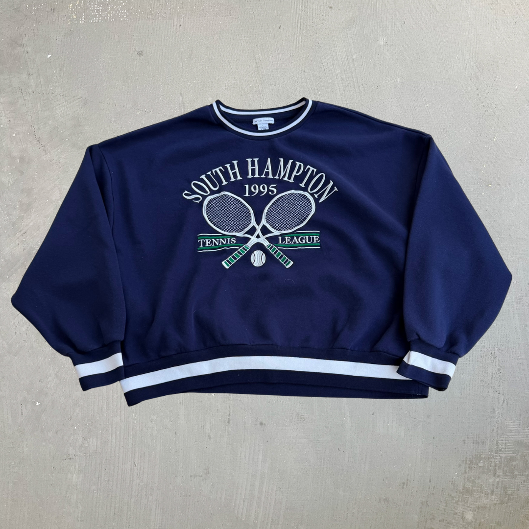 J- Better Together South Hampton Tennis League 1995 Embroidered Graphic Crewneck - L
