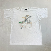 J- Vintage Mallard Duck Graphic Made In USA Single Stitch Tee - L